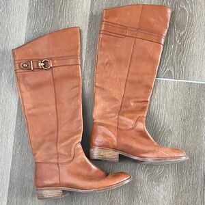 Coach Brown Leather Knee-High Boots